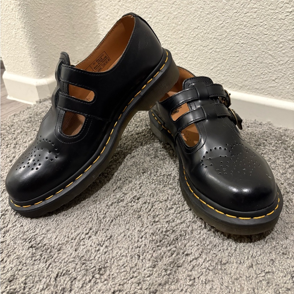 Dr. Martens Black Leather Mary Jane Flats